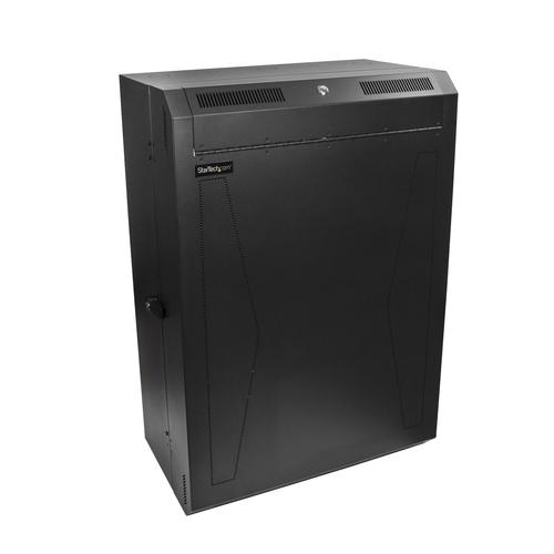 StarTech.com 8U 19 Vertical Wall Mount Server Rack Cabinet - Low Profile (15) - 30 Deep Locking Network Enclosure w/2U for Switch Patch Panel Router Mounting IT/Data Cabinet Assembled