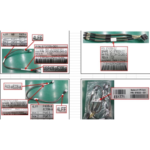 HPE DL180 Gen10 LFF /-a FIO Cbl Kit Cable management kit