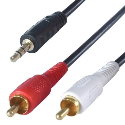 DP Building Systems 23-1100 audio cable 10 m 3.5mm 2 x RCA Black
