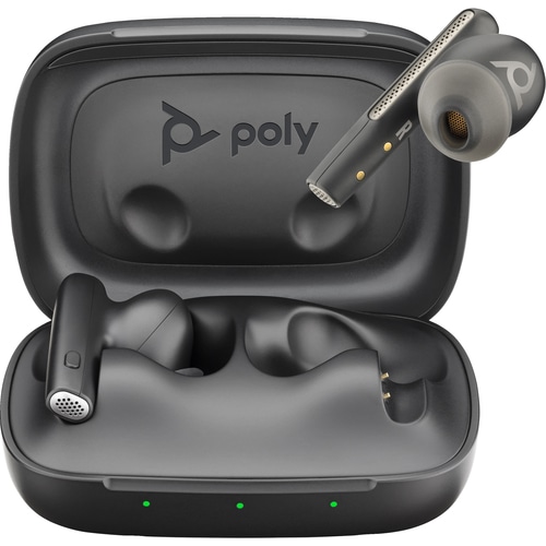 POLY Voyager Free 60 UC Black Earbuds +BT700 USB-C Adapter +Basic Charge Case