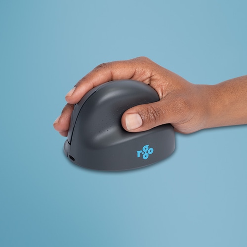 R-Go Tools Vertical mouse R-Go HE Basic, ergonomic mouse, medium (hand size = 185 mm), right-handed, Bluetooth, grey
