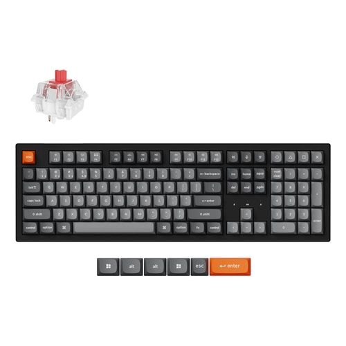 Keychron K10 Max keyboard Universal USB + RF Wireless + Bluetooth QWERTY UK English Black