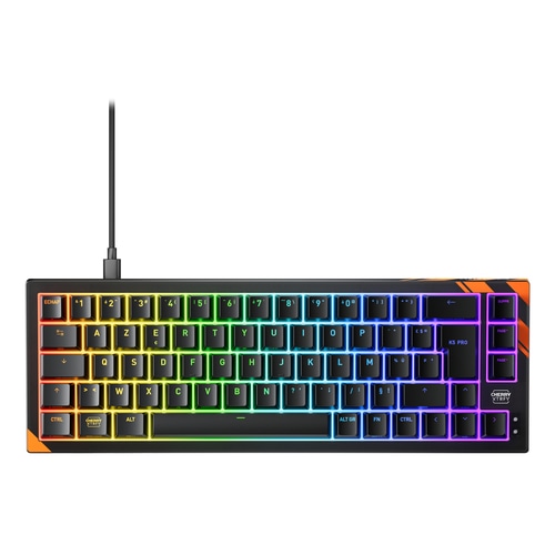 CHERRY K5 PRO TMR COMPACT keyboard Gaming USB AZERTY French Black, Orange
