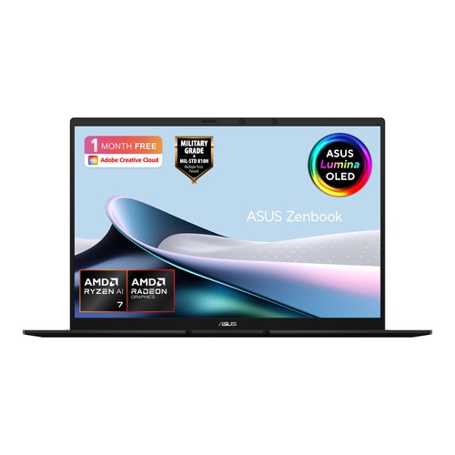 ASUS Zenbook 14 OLED UM3406GA-QD031W Copilot+ PC AMD Ryzen AI 7 445 Laptop 35.6 cm (14) WUXGA 32 GB LPDDR5x-SDRAM 1 TB SSD Wi-Fi 6E (802.11ax) Windows 11 Home Black
