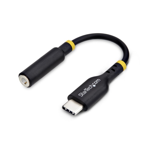 StarTech.com USB-C to 3.5mm TRRS Headphone/Headset Jack Audio Adapter, USB Type-C Aux Dongle, Hi-Fi 32-bit DAC, For Laptop/Phone/Tablet, Supports USB-C/Thunderbolt