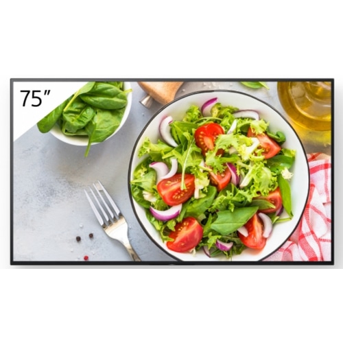 Sony FW-75BZ35L Signage Display Digital signage flat panel 190.5 cm (75) LCD Wi-Fi 550 cd/m 4K Ultra HD Black Android 24/7