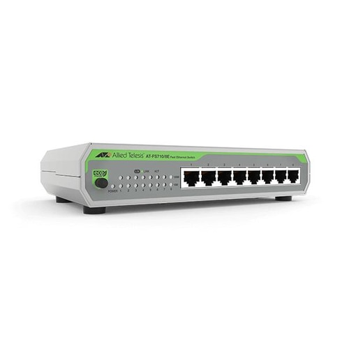 Allied Telesis AT-FS710/8E-60 Unmanaged Fast Ethernet (10/100) Power over Ethernet (PoE) Grey