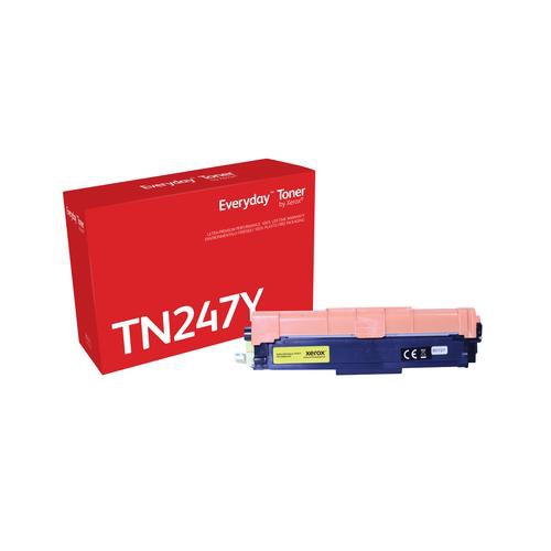 Everyday Yellow Toner compatible with Brother TN-247Y, High Yield