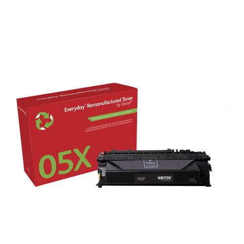 Everyday Remanufactured Toner replaces HP 05X (CE505X), High Capacity