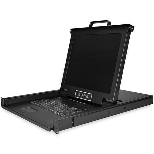 StarTech.com 8 Port Rackmount KVM Console w/ 6ft Cables - Integrated KVM Switch w/ 17 LCD Monitor - Fully Featured 1U LCD KVM Drawer- OSD KVM - Durable 50,000 MTBF - USB + VGA Support