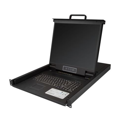 StarTech.com 8 Port Rackmount KVM Console w/ 6ft Cables - Integrated KVM Switch w/ 19 LCD Monitor - Fully Featured 1U LCD KVM Drawer- OSD KVM - Durable 50,000 MTBF - USB + VGA Support