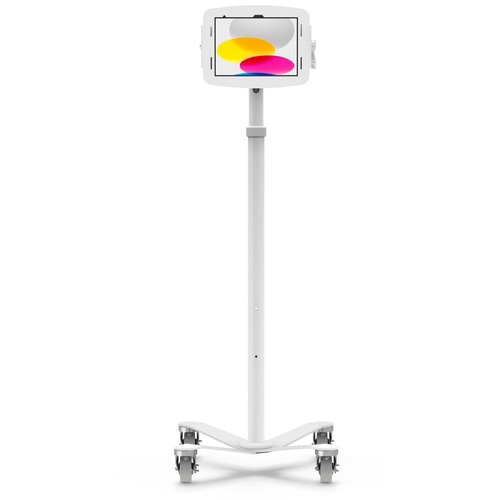 Compulocks iPad 10.2 Space Enclosure Medical Rolling Cart Extended White