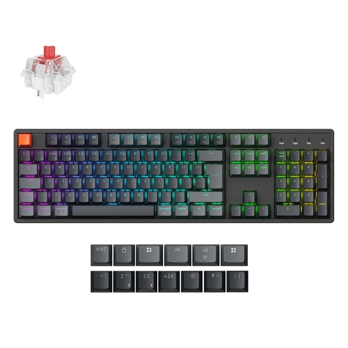 Keychron K10 Version 2 keyboard Universal USB + Bluetooth QWERTY English Black, Grey