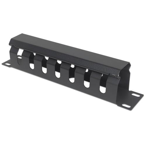 Intellinet 10 Cable Management Panel, 1U, Covered, Black