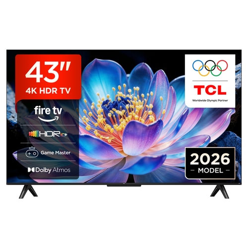TCL 43V6D-UK TV 109.2 cm (43) 4K Ultra HD Smart TV Wi-Fi Black 260 cd/m