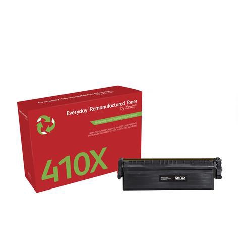 Everyday Remanufactured Toner replaces HP 410X (CF410X), High Capacity