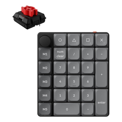Keychron K0 Max QMK numeric keypad Universal Bluetooth/USB/RF Wireless Black, Grey