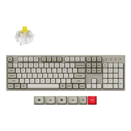 Keychron C2 Pro 8K keyboard Universal USB QWERTY UK English Grey
