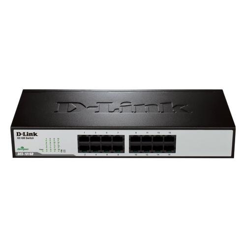 D-Link DES-1016D Unmanaged Fast Ethernet (10/100) Black