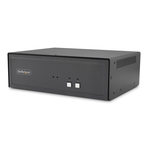 StarTech.com Secure 2-Port Dual-Monitor KVM Switch, HDMI or DisplayPort, 4K 60Hz, NIAP 4.0 Desktop KVM, Metal Housing, CAC Port, Made in the USA