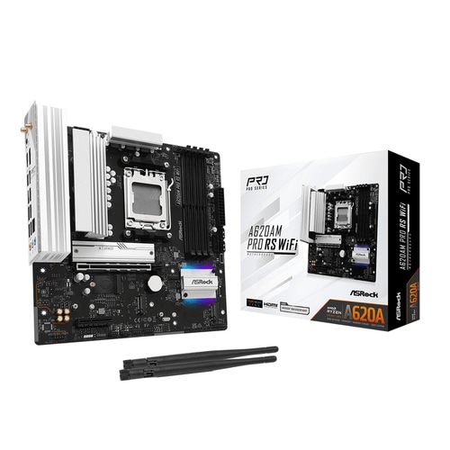 Asrock A620AM Pro RS WiFi AMD A620A Socket AM5 micro ATX