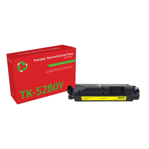 Everyday Remanufactured Everyday Yellow Remanufactured Toner by Xerox compatible with Kyocera TK-5280Y, Standard capacity
