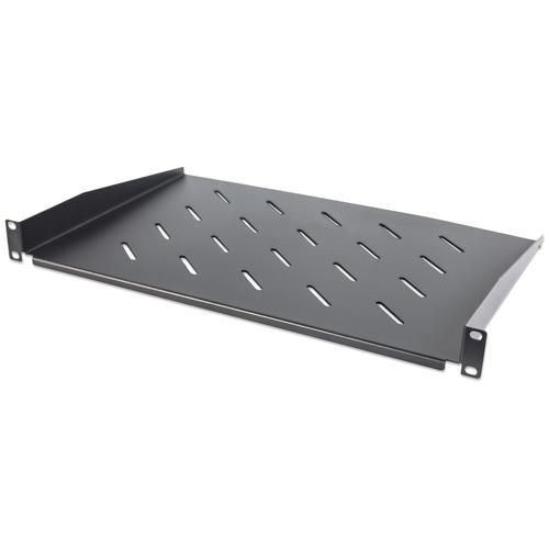 Intellinet 19 Cantilever Shelf, 1U, Shelf Depth 300mm, Vented, Max 25kg, Black, Three Year Warranty