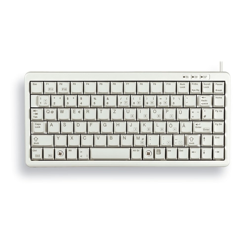 CHERRY Compact Keyboard, QWERTY, 83 keys, Combi USB/PS2, Light Grey