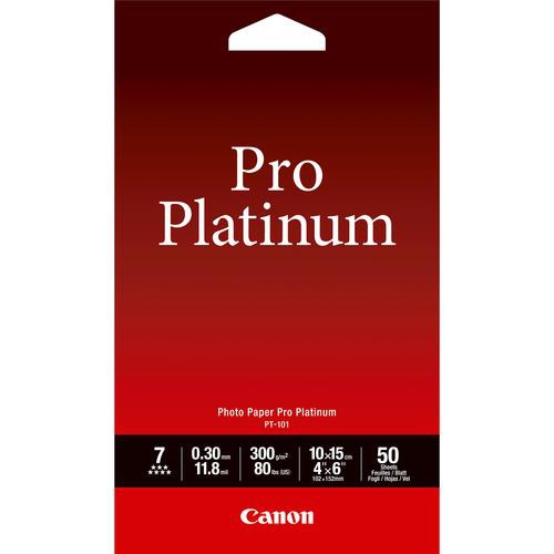 Canon PT-101 Pro Platinum Photo Paper 4x6 - 50 sheets