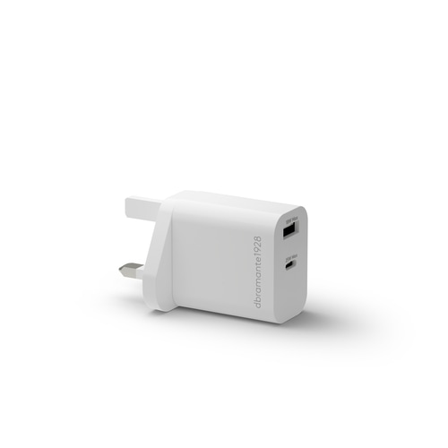 dbramante1928 re-charge - UK Wall Charger USBC25W+USBA18W - W