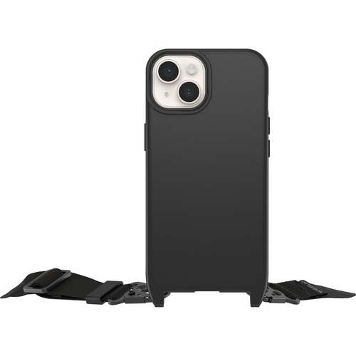 OtterBox React Lanyard Case with MagSafe for iPhone 14, Ultra-Slim, Protective Case with Adjustable and Detachable Lanyard Strap, Tested to Military Standard, Black