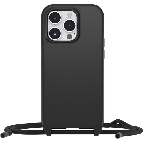OtterBox React Necklace Case with MagSafe for iPhone 14 Pro Max, Ultra-Slim, Protective Case with Adjustable and Detachable Necklace Strap, Tested to Military Standard, Black