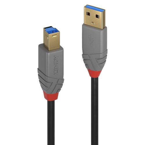 Lindy 1m USB 3.2 Type A to B Cable, Anthra Line