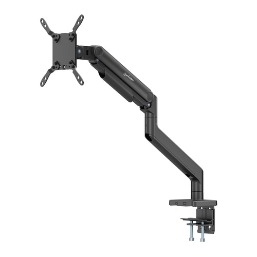 Manhattan TV & Monitor Mount, Desk, Full Motion (Spring), Screen Sizes: 17-49, Black, C-Clamp or Grommet Assembly, VESA 75x75 to 200x200mm, Max 20kg