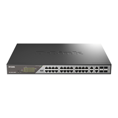 D-Link DSS-200G-28MPP network switch Managed L2 Gigabit Ethernet (10/100/1000) Power over Ethernet (PoE) 1U Grey