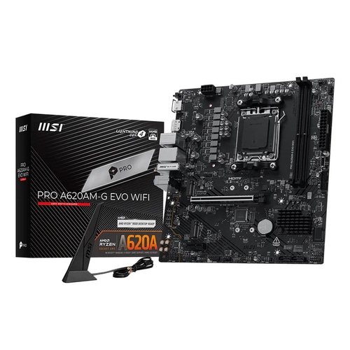 MSI Pro A620AM-G EVO WIFI AMD A620A Socket AM5 micro ATX