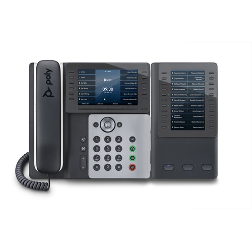 POLY Edge E500 IP phone Black 12 lines IPS
