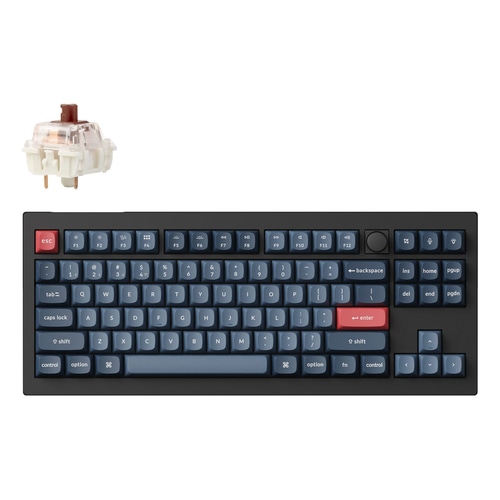 Keychron V3 Max keyboard Universal USB + RF Wireless + Bluetooth QWERTY UK English Black, Grey