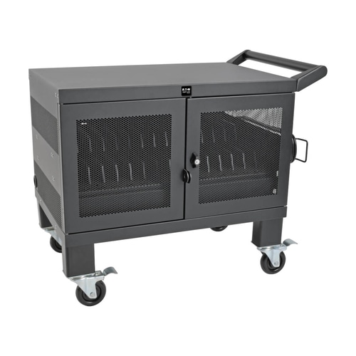 Tripp Lite Mobile Cart Conversion Kit with Handle, Casters and Power Cord Manager for 16-Device AC and USB Charging Stations