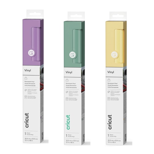 Cricut Permanent Vinyl (12 in x 48 in) Butter Yellow, Eucalyptus, Lilac