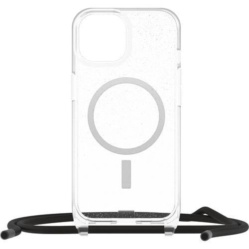 OtterBox React Series Necklace MagSafe for iPhone 15, Stardust (Clear Glitter)