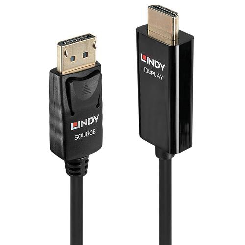 Lindy 40916 video cable adapter 2 m HDMI Type A (Standard) DisplayPort Black
