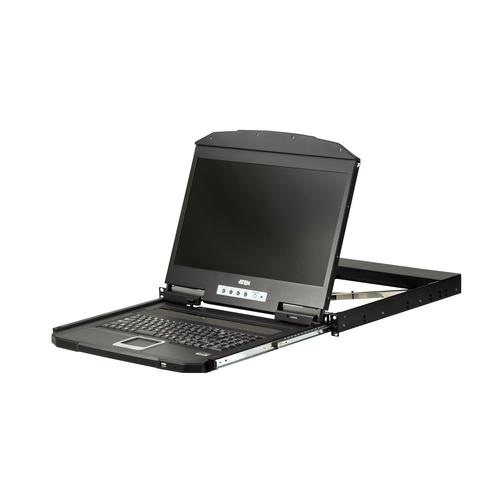 ATEN CL3700NW rack console 47 cm (18.5) 1920 x 1080 pixels Metal, Plastic Black 1U