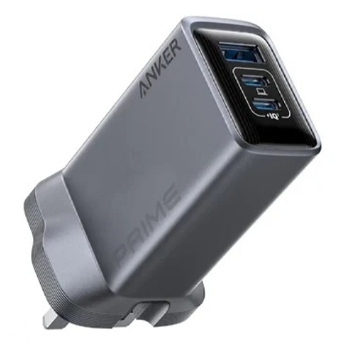 Anker Prime Laptop, Portable gaming console, Smartphone, Smartwatch, Tablet Grey AC Fast charging Indoor