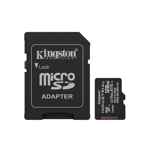 Kingston Technology 128GB microSDXC Industrial C10 A1 pSLC Card + SD Adapter