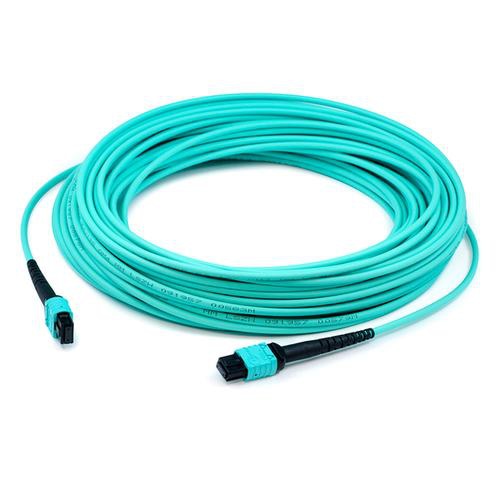 AddOn Networks ADD-MPOMPO-0.5M5OM4 fibre optic cable 0.5 m MPO CMR OM4 Aqua colour