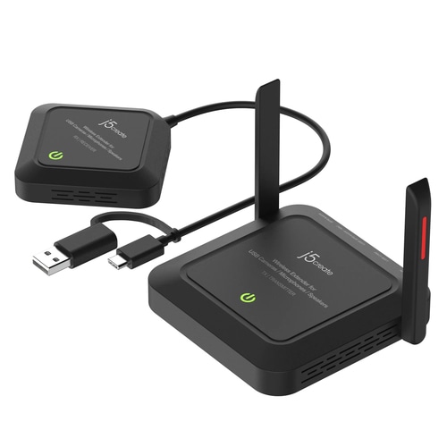 j5create JVW120 Wireless Extender for USB Cameras / Microphones / Speakers, Black