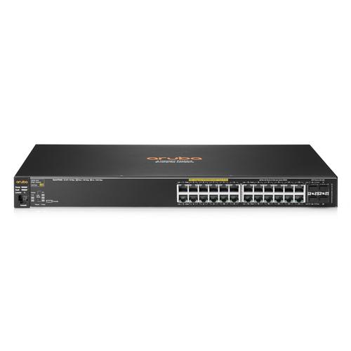 Hewlett Packard Enterprise Aruba 2530 24G PoE+ Managed L2 Gigabit Ethernet (10/100/1000) Power over Ethernet (PoE) 1U Black