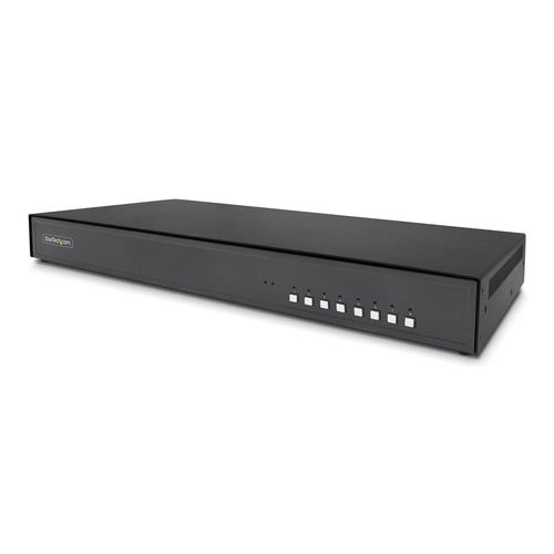 StarTech.com Secure 8-Port DisplayPort KVM Switch, 4K 30Hz, NIAP 4.0 Desktop KVM, Metal Housing, CAC Port, Made in the USA