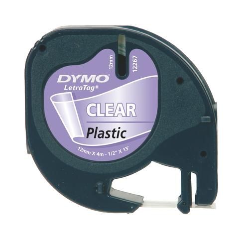 DYMO  LetraTag Plastic Labels - 12mm